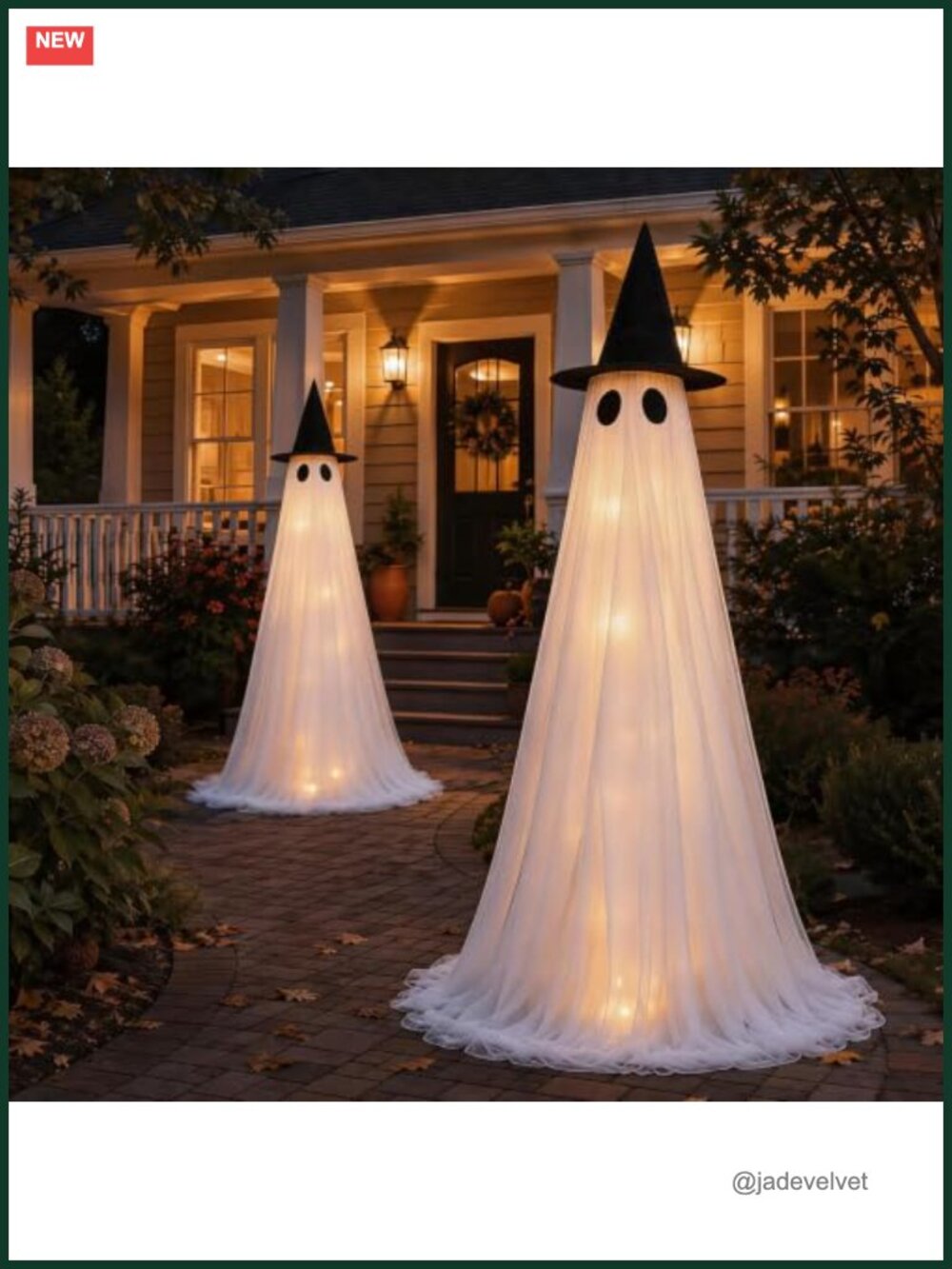 2 Pack 5 Ft Light Up Ghost Decor Outdoor Halloween Yard Lights